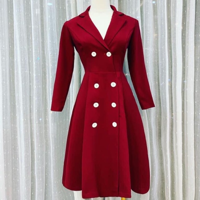 Váy dáng vest phù hợp đi làm lẫn đi tiệc cưới các buổi trưa vội vã luôn nhé ạ. Hình shop tự chụp nên hàng y hình nha