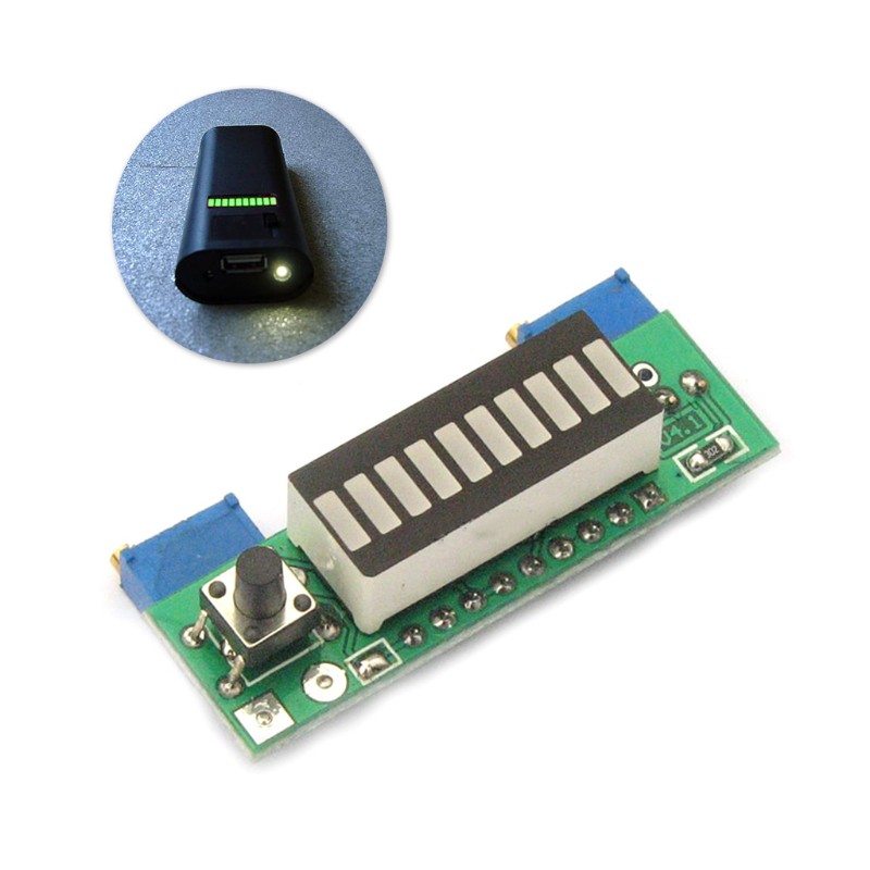 Thiết bị kiểm tra dung lượng pin LM3914 3.7V chuyên dụng