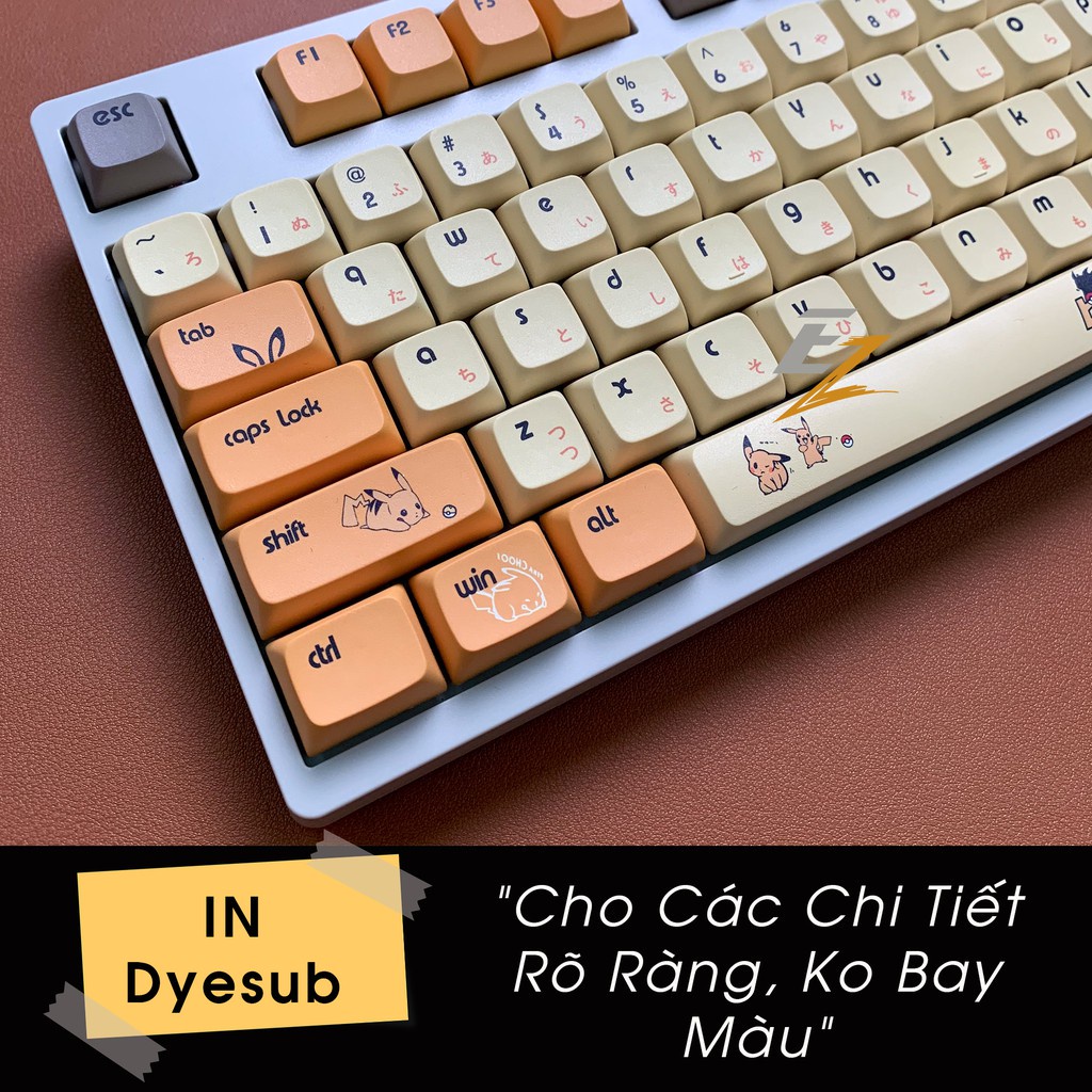 Keycaps Cho Bàn Phím Cơ In Dyesub Không Xuyên Led Chất Liệu PBT, ABS Của EZPC