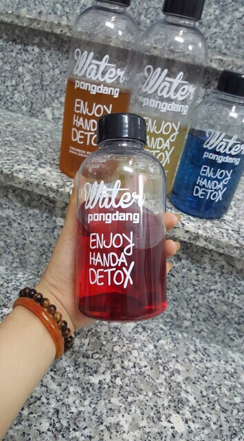 Bình DETOX Pongdang, loại bình béo 600ml bằng nhựa cứng chịu nhiệt siêu bền Pongdang sành điệu, giá ưu đãi.