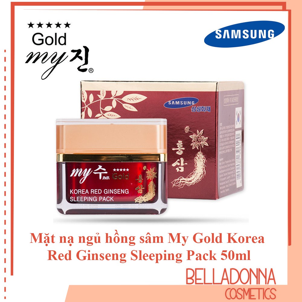 Mặt Nạ Ngủ Hồng Sâm My Gold Korea Red Ginseng 50ml #Sleeping Pack