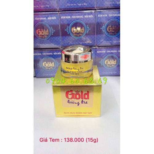 Kem Mụn Thâm Mờ Sẹo 15g GOLD HOÀNG GIA