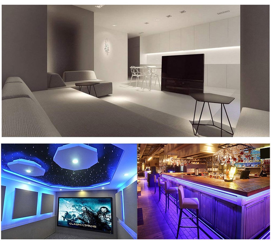 GBKOF RGB LED Strip Light SMD 2835/5050 No Waterproof Leds Tape Diode Ribbon LED Lights Lamp Music WiFi Controller AC 220V DC 12V Adapter