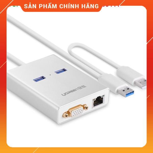 Cáp USB 3.0 sang VGA và 2 cổng USB 3.0 tích hợp Lan Gigabit Ugreen 40242 dailyphukien