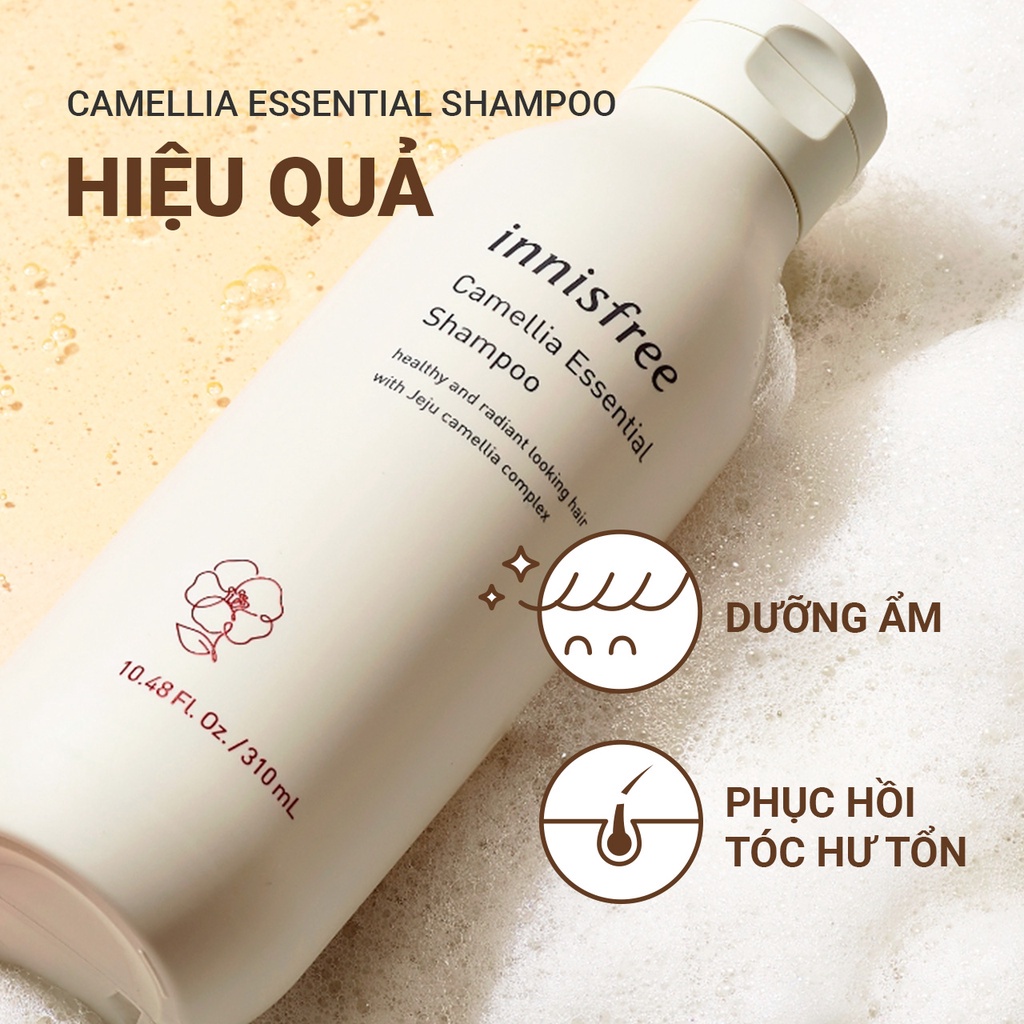 [Mã COSIF03 giảm 10% đơn 400K] Bộ sản phẩm dưỡng tóc hoa trà innisfree Camellia Essential Hair Care Set
