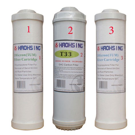 Bộ lõi lọc nước 1,2,3 Haohsing