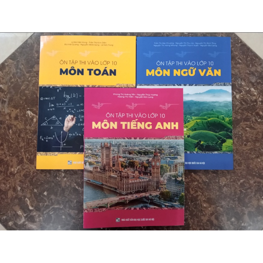 Sách Combo Ôn tập thi vào lớp 10 (Toán + Ngữ Văn + Tiếng Anh)