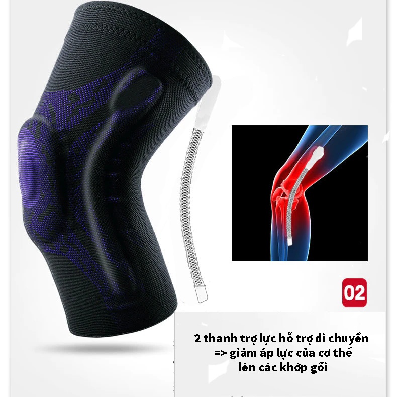 Bó gối thể thao dài, Đai bảo vệ gối Gym, bóng đá, bóng chuyền  - St Việt Nam