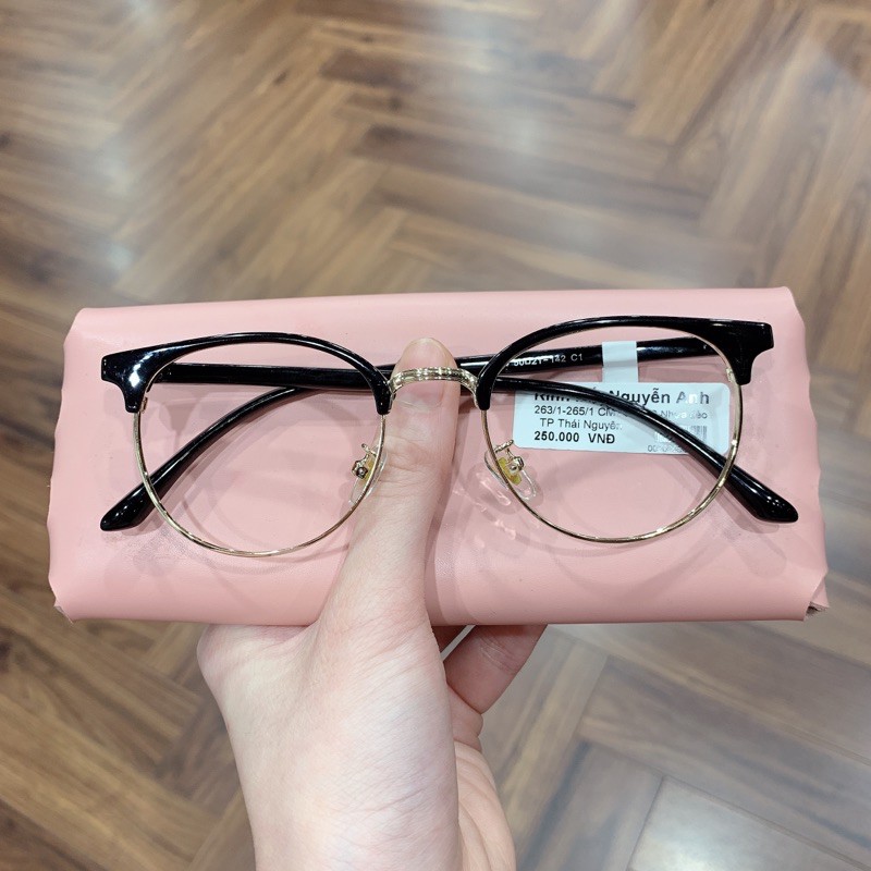 [Ảnh thật+Free ship] gọng kính cận nam nữ tròn nhựa dẻo Hàn Quốc phối kim loại siêu bền chống gãy nhỏ 6214 | BigBuy360 - bigbuy360.vn