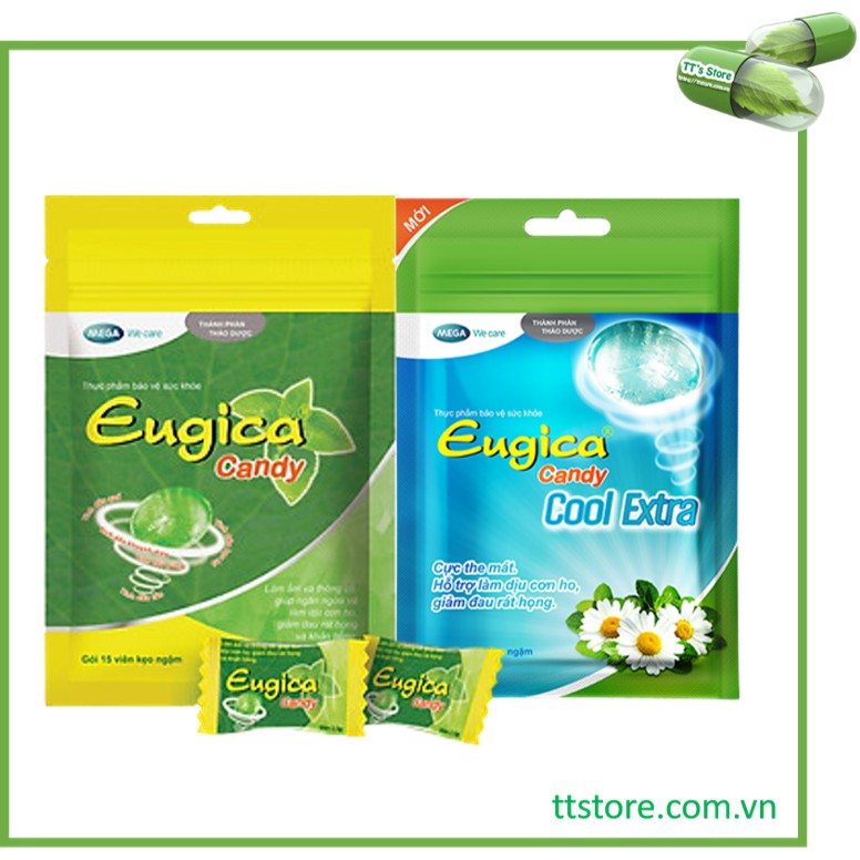Kẹo Eugica Candy - Eugica Candy Cool Extra (Bịch 15 viên)