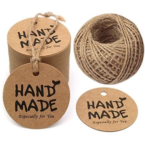 Tag Tròn Kraft Handmade Thân Thiện TiBoxes Xưởng In Trực Tiếp Giá Rẻ Free Thiết Kế Giao Hàng Nhanh