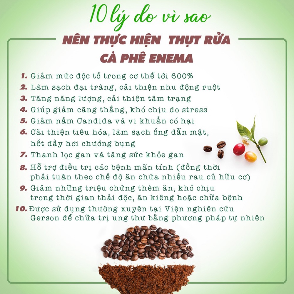 Dây truyền thải độc đại tràng cà phê  - Coffee enema