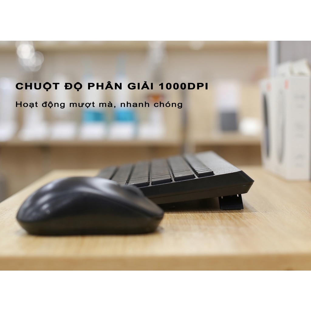 Bộ bàn phím, chuột không dây Rapoo 8000S