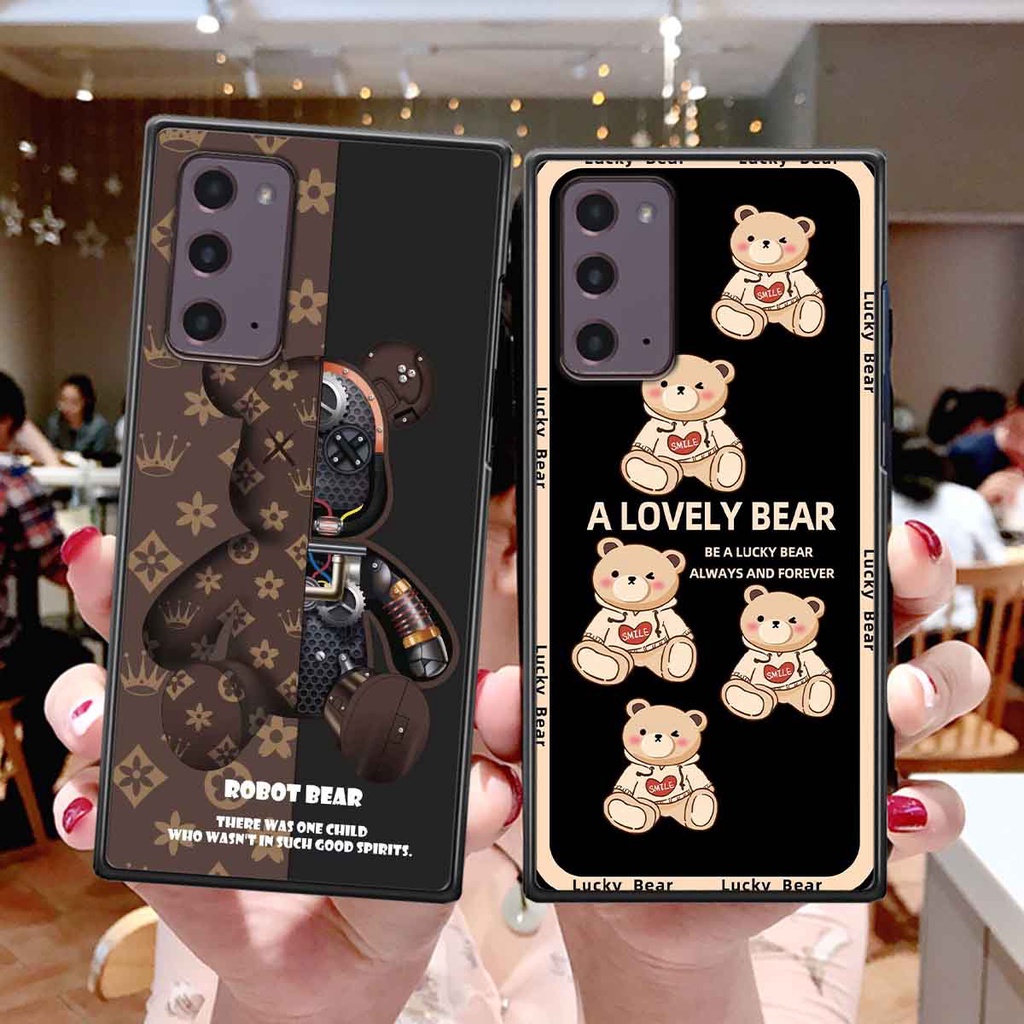 Ốp Samsung Note 20 bear brick, gấu đáng yêu, dễ thương