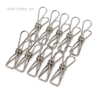 Set 10 Kẹp Phơi Quần Áo Bằng Thép Không Gỉ