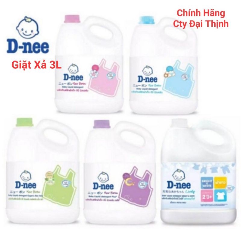 NƯỚC GIẶT XẢ D-NEE THÁI 3000ml 2in1 [ Chính Hãng có tem Đại Thịnh ]