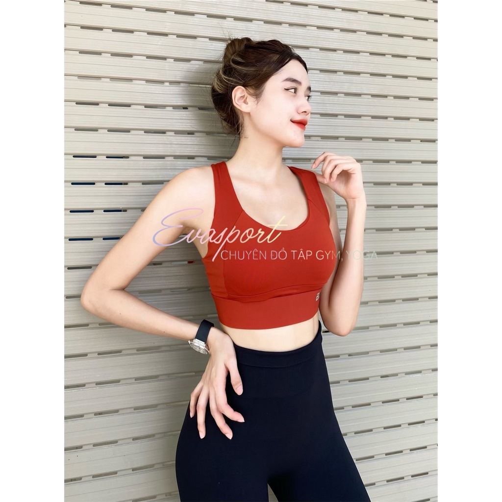 Áo bra tập gym nữ, zumba, yoga, aerobic, chạy bộ, hàng AZYT chất vải Lycra co giản 4 chiều, thấm hút mồ hôi Evasport