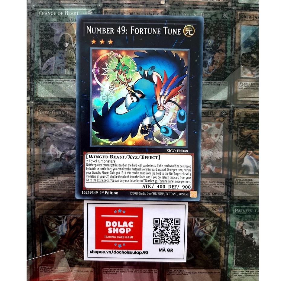 THẺ BÀI YUGIOH MONSTER Number 49: Fortune Tune - KICO-EN048 - Super Rare 1st Edition