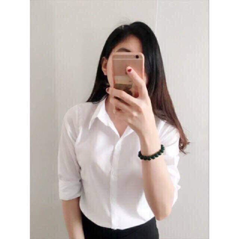Áo sơ mi trắng dài tay và cộc tay