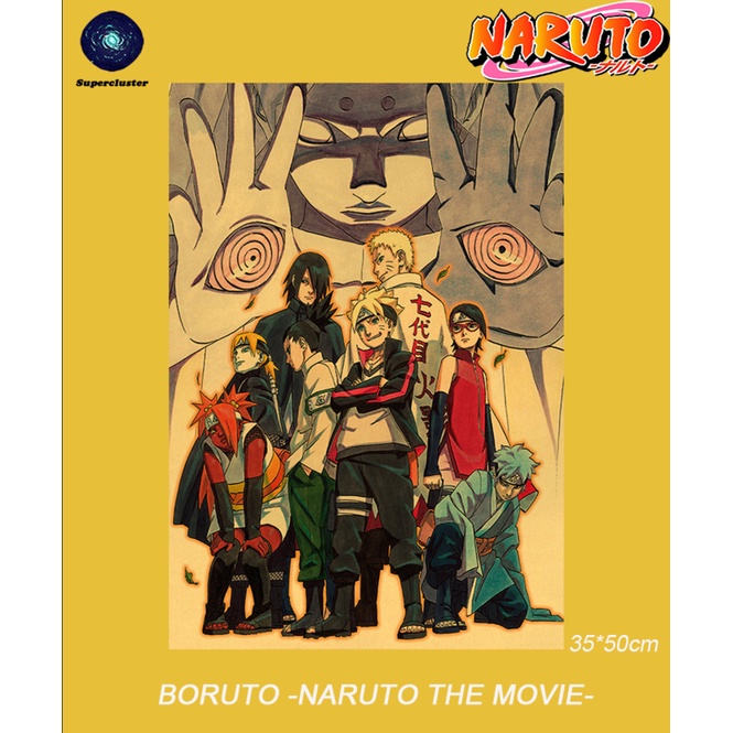 Naruto "Boruto The movie" the day became the hokage  Anime poster Kraft Paper Wallpaper wall poster Dormitory Paintings Vintage