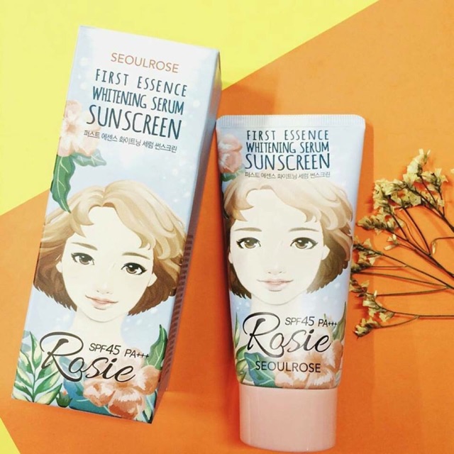 Kem Chống Nắng Seoulrose Rosie First Essence Whitening Serum Sunscreen SPF 45/PA++