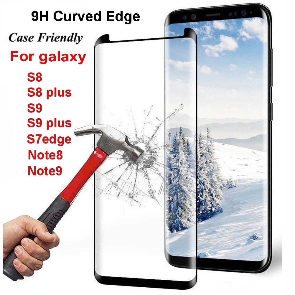 Miếng dán cường lực màn hình cong cho Samsung Galaxy S10 S9 S8 S7 Plus Galaxy Note 10