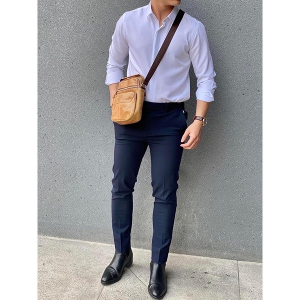 Áo Sơ Mi Nam Dài Tay Hàn Quốc Cao Cấp Công Sở Dáng Body , Vải Sợ Tre Không Nhăn Co Giãn Nhẹ Bảo Vệ Môi Trường Vnicestore