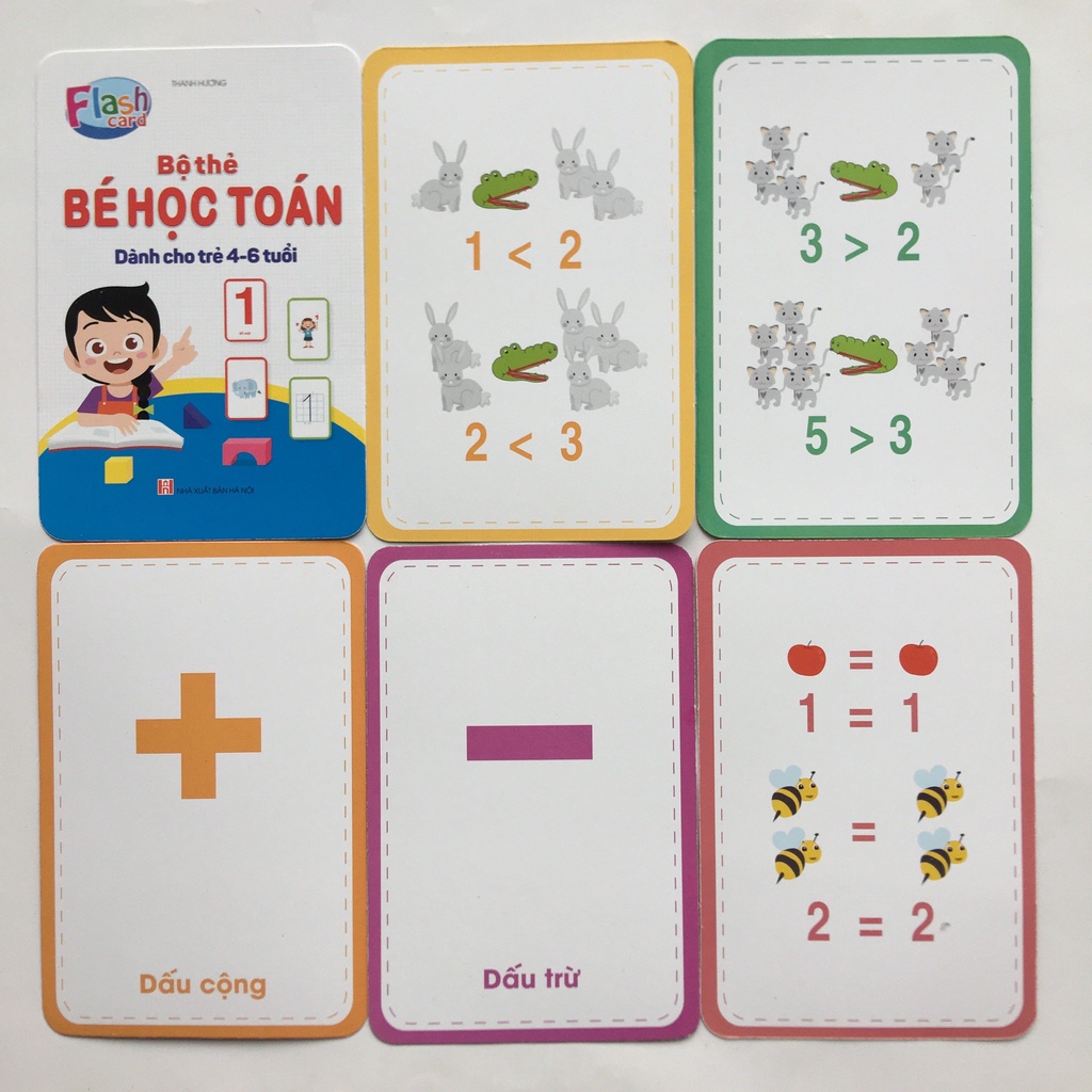 Thẻ học toán thẻ học chữ cái và chữ ghép size đại Flash card cho bé phát triển trí thông minh dochoigo.vn