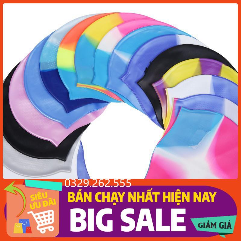 (FreeShip) Mũ bơi silicone nhiều màu sắc