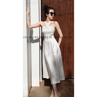 ( ẢNH THẬT - ĐƯỢC CHỤP BỞI CEERI ) Váy trắng form dài cao cấp