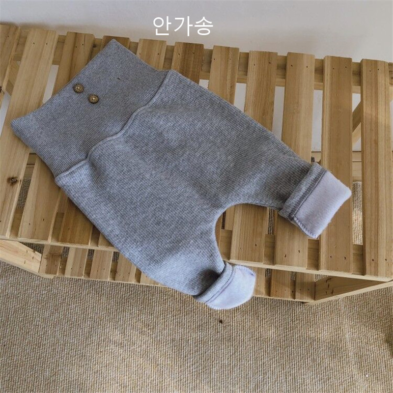 Quần Lưng Cao Chất Liệu Dày Thời Trang Kết Cấu Vải Dọc Dễ Phối Mặc Vào Mùa Đông Dành Cho Bé