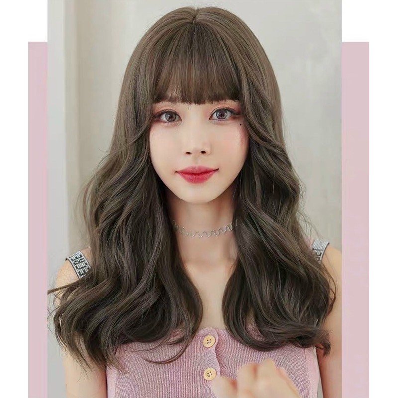 tóc giả nguyên đầu xoăn dợn lửng ❤️FREESHIP ❤️ mã 2204