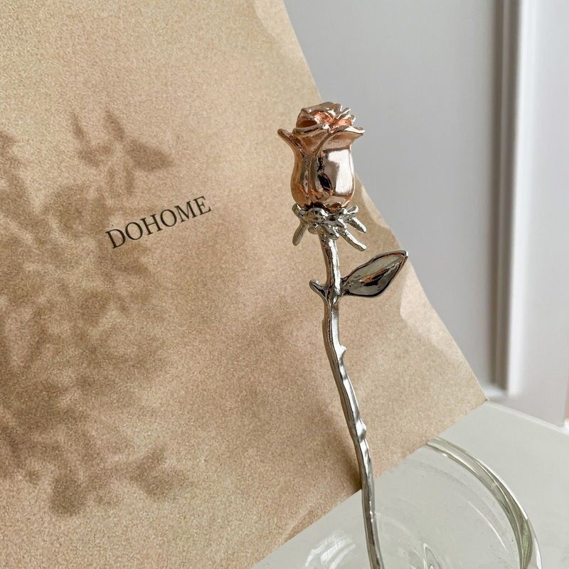 Trâm Cài Tóc Hình Hoa Hồng Tráng Men Thanh Lịch Cho Nữ