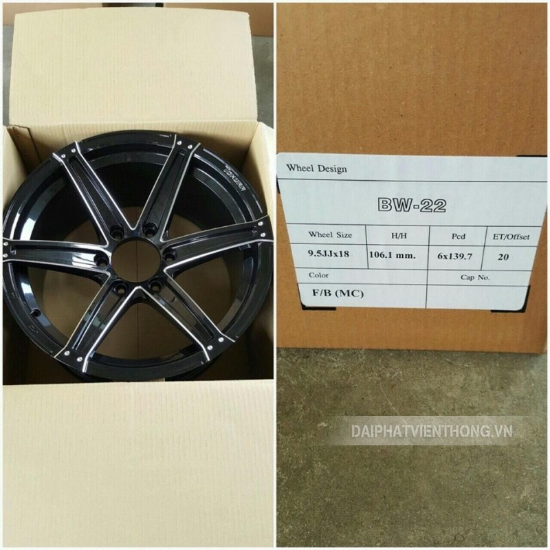 049 Mâm lazang xe ô tô 18 inch bw22