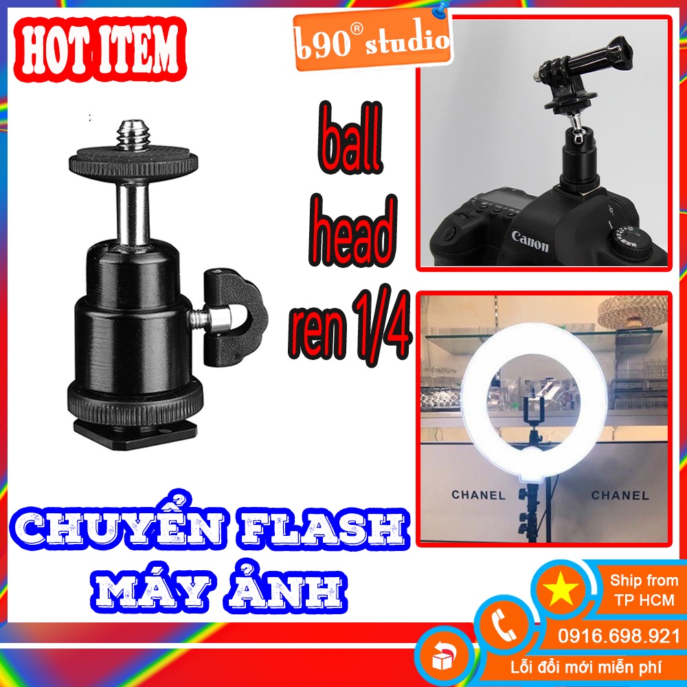 GIÁ SỈ  Phụ kiện BI CẦU Q30 chuyển chân Flash máy ảnh sang chân Tripod 1/4&quot;