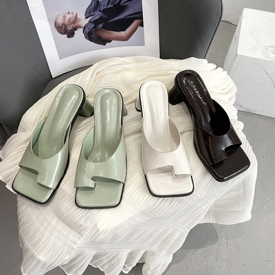 Dép Da Sỏ Ngón Cao 5p Hàng Quảng Châu Cao Cấp Sale Dư size 39 Hết Không Về Thêm Hàng