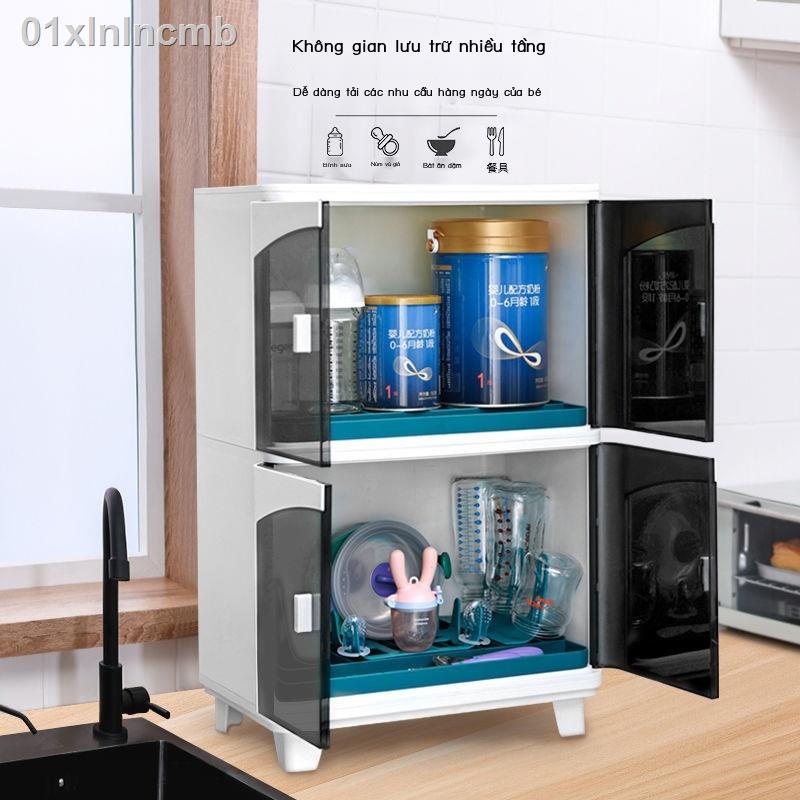 ♧ (Mới về)01xlnlncmbHộp đựng bình sữa cho bé có nắp đậy Hộp đồ chống bụi Giá tủ khô bộ ăn trẻ em
