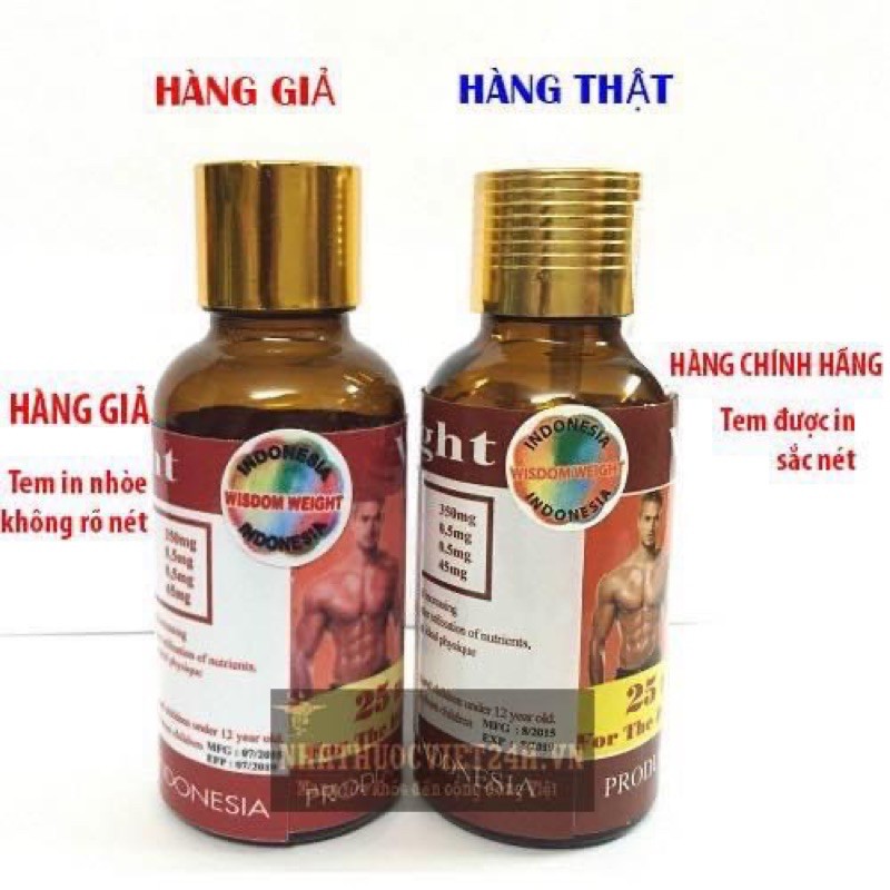 Vitamin tăng cân wisdom weight chianh hãng