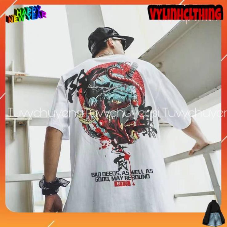 Áo thun tay lỡ HTNS MẶT QUỶ Áo thun tay lỡ nam nữ  🔥FREESHIP🔥 TL42TUVYCHUYENSI Unisex in 5D