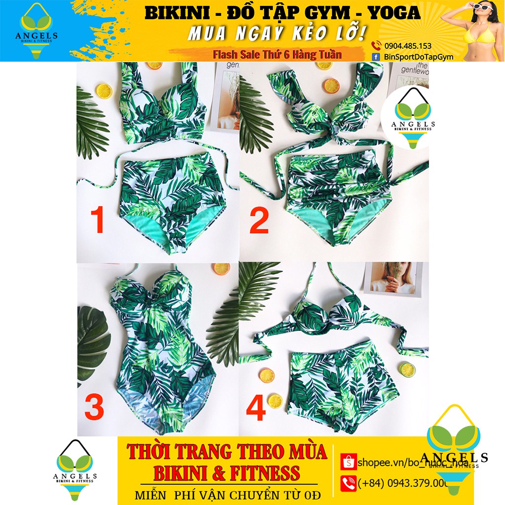Bikini,Bộ Đồ Bơi Hai Mảnh Hoa Lá ,Nhiều Mẫu Siêu Đẹp  BHV021