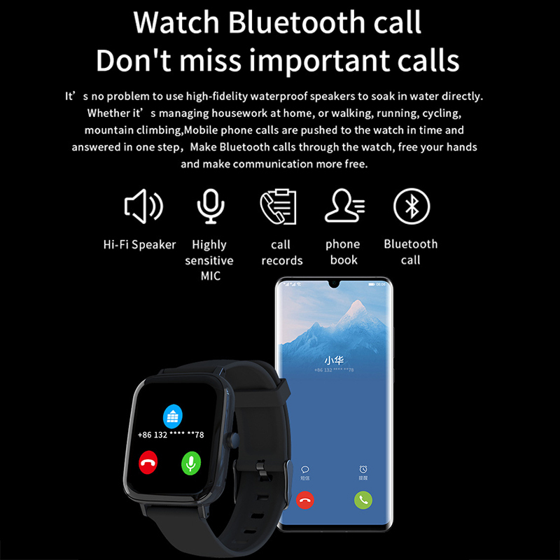 Đồng Hồ Đeo Tay Thông Minh Pk Xiaomi Bluetooth Chống Nước Đo Nhịp Tim Cho Nam Và Nữ Điện Thoại