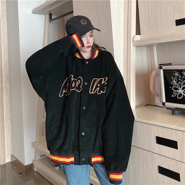 ÁO KHOÁC BÓNG CHÀY ULZZANG K02 (ảnh thật phía cuôi)