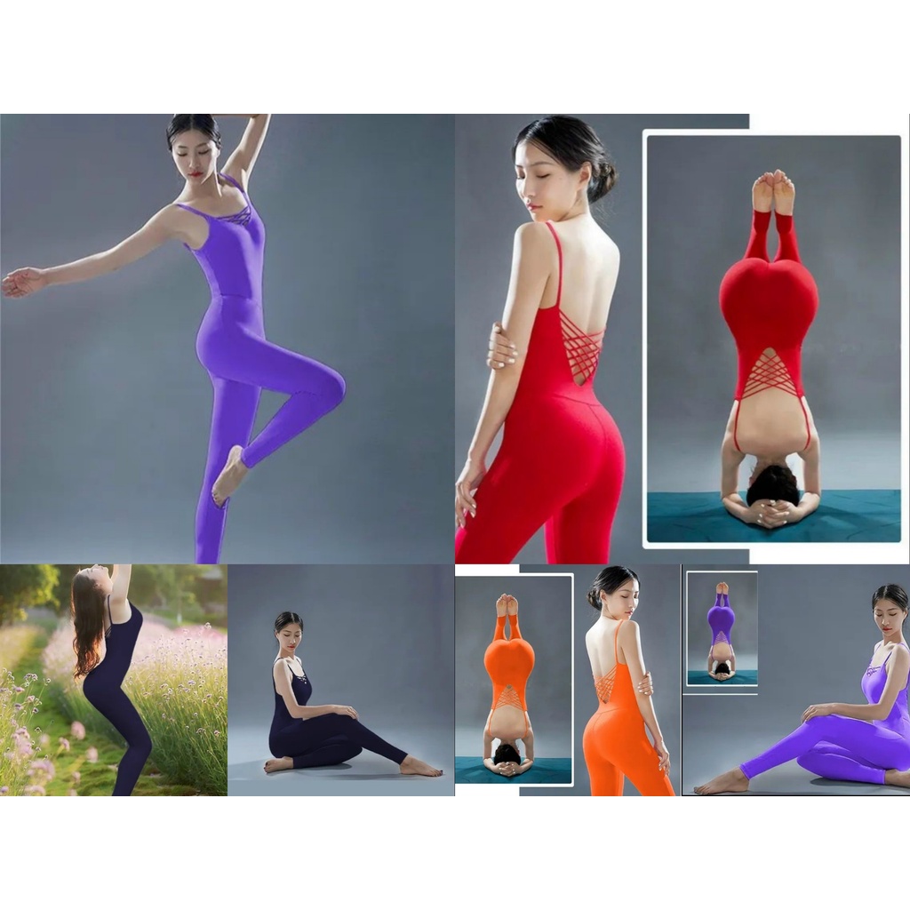 [Ảnh thật] Bộ tập yoga jumpsuit - Bộ jum liền thân tôn dáng- Yoga An Viên