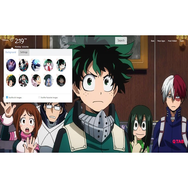 Hộp quà HỌC VIỆN ANH HÙNG BOKU NO HERO ACADEMIA chữ nhật đứng có bình nước postcard lomo sticker