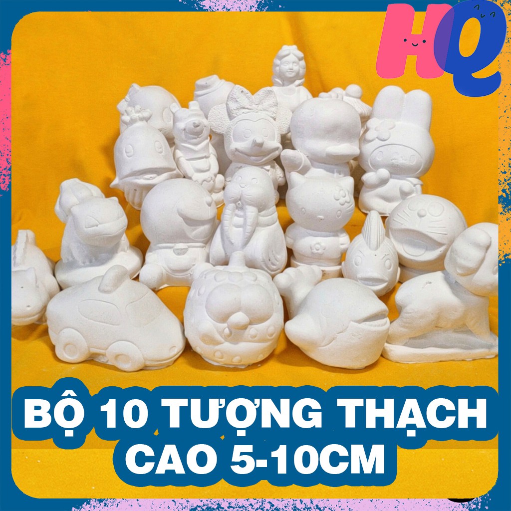 10 tượng thạch cao tô tượng cho bé size 5 - 10 cm