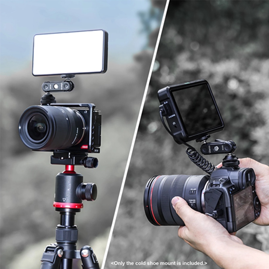 Ballhead Đôi Ulanzi R098 Xoay 360 ° Tích Hợp Cold Shoe Dành Cho Máy Ảnh DSLR