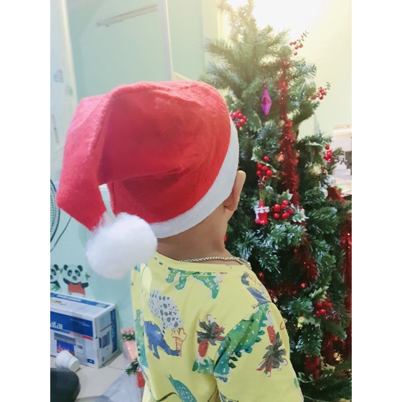 Nón nỉ Noel trơn