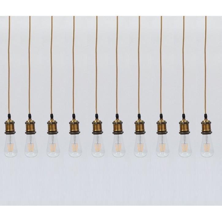 Bộ 10 dây đèn thả cổ điển bóng đèn trang trí Edison ST64 4W
