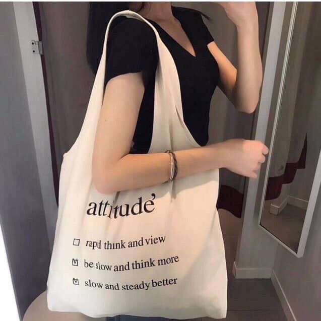 Túi vải tote đeo vai Attitude NM08