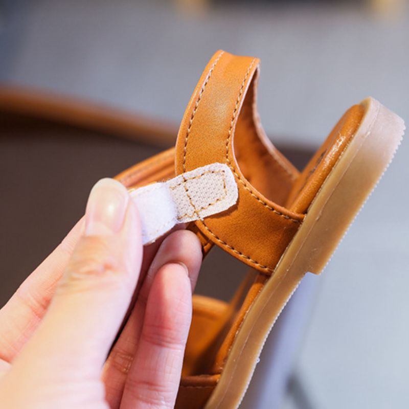 Xăng đan Cao Su Đi Biển Phong Cách Vintage Cho Bé Gái 4-12 Tuổi